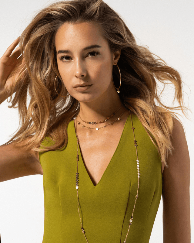 Girocollo Con Medagliette Pendenti - gr-031 m6 au